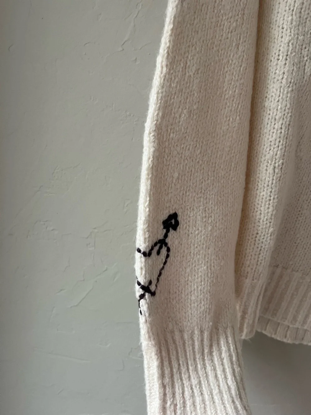 SUNDANCE CHUNKY KNIT HEART SWEATER PM PETITE M - Picture 3 of 3